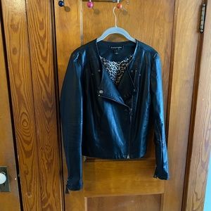Faux Leather Moto Jacket